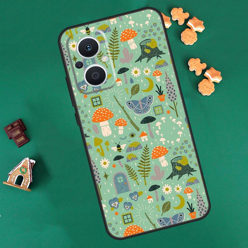 Mushroom Forest Case For OPPO Reno 14 13 12 11 F 10 Pro 8T 8 7 Lite Cover For OPPO Find X8 X6 X5 X9 Pro Coque