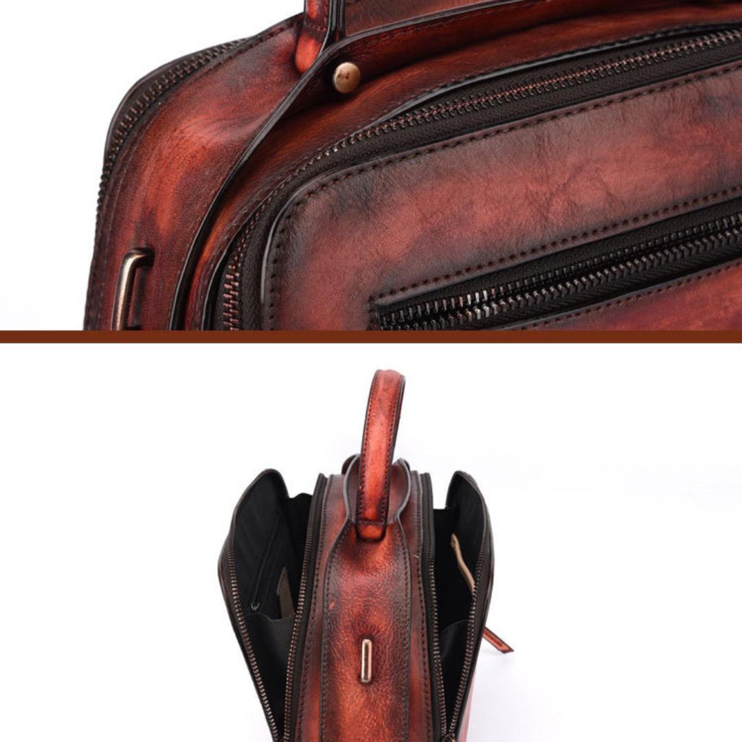 Женская сумка из воловьей кожи ручной работы — фото 6