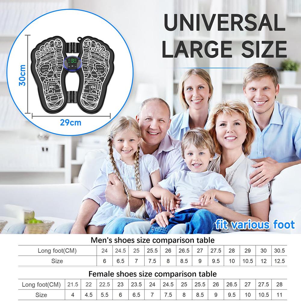 Rechargeable Mini Massager for Elderly Foot Therapy EMS Portable Pulse Household Sole Relaxation Massager for Men and Women