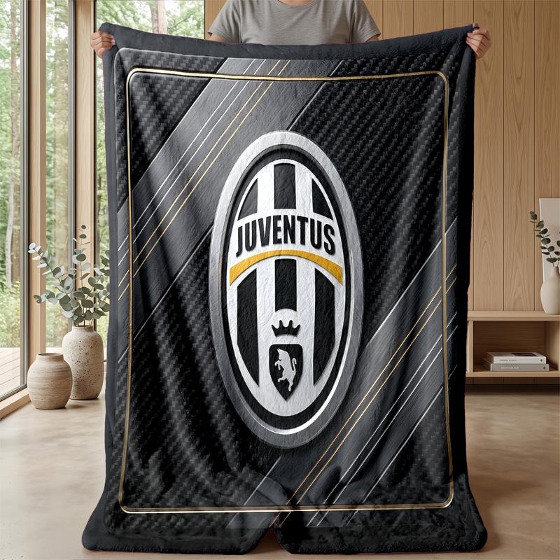Juventus FC Theme blanket Soft Flannel Blanket Plush Throw Blanket Cozy Sofa Bed Blanket for Home Decor