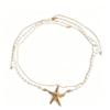 Starfish Pearl Double Layer Waist Chain - Ocean Style Beach Accessory
