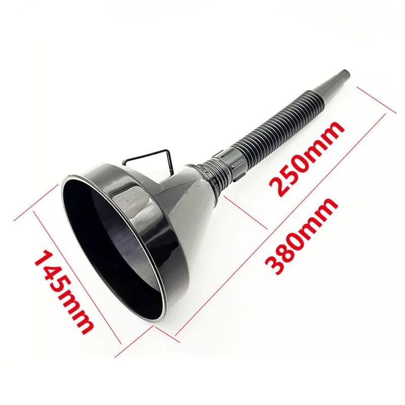 1/2PCs Car Gasoline Refueling Filling Funnels Gadgets With Filter Detachable Hose Long Stem Funnel Motorcycle Engine Oil Tool