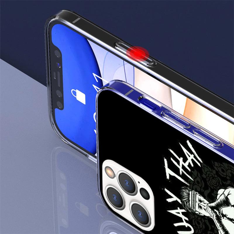Muay Thai Fight Boxing Cover Phone Case For iPhone 16 17 Air 15 14 Pro Max 16E Phone Case 13 Mini 12 11 7 SE 8 Print Pattern Fit