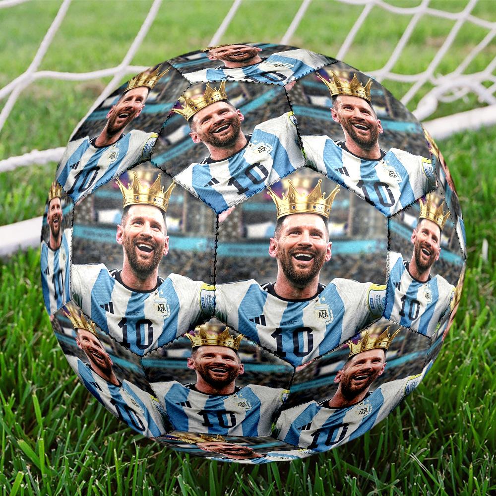 Messi 10 Number Argentina Soccer Player Celebration Soccer Ball Size 5 Football Machinestitched Indooroutdoor Universal Football Soccer Accessory