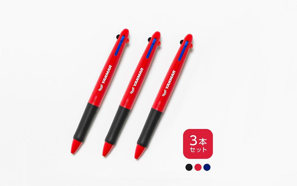 Yanmar Ballpoint Set of and Blue Writing Office Pens FLYING-Y 3-color Pen, 3, Black, Red, Ink, Implements, Supplies,