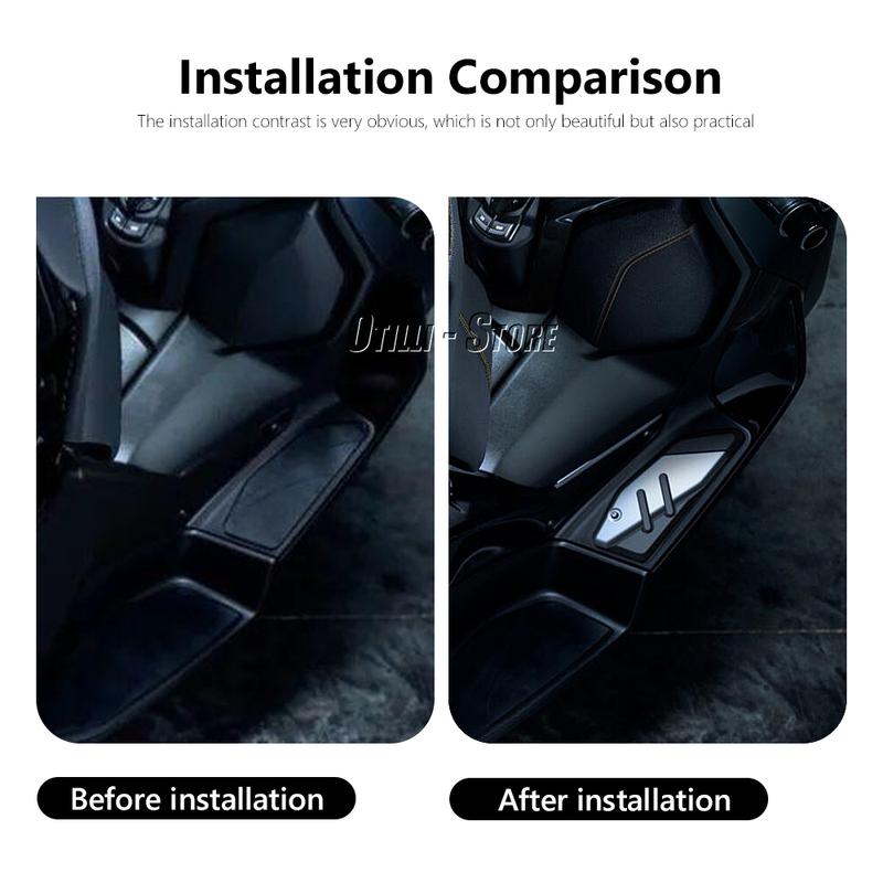New XMAX300 Motorcycle Footrest Foot Rest Pads Pedal Plate Board Pedals For YAMAHA XMAX125 XMAX250 XMAX400 X-MAX 125 250 300 400
