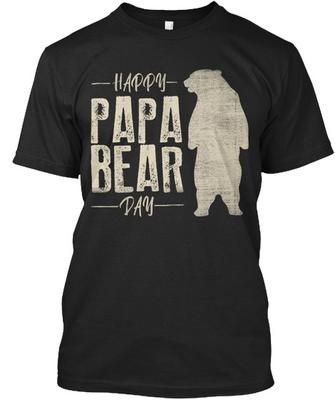 T-shirt unisex Happy Standard z okazji Dnia Ojca, Papa Bear