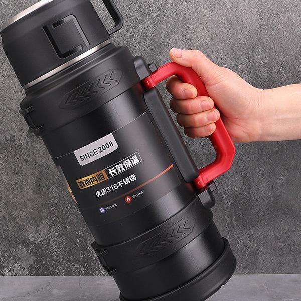 Large Capacity Outdoor Thermos 316 Stainless Steel Portable Warm Kettle for Car or Student Use