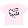 Inktastic I Love My Grandpa In Black Chalk Heart Baby T-Shirt Family Grandfather