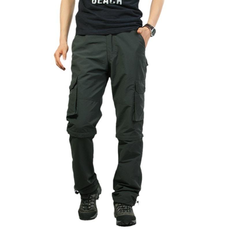 Summer Thin Removable Two-section Pants, Quick-drying Outdoor Overalls, Trousers, Men's Casual Pants, Breathable and Multi-pocket.