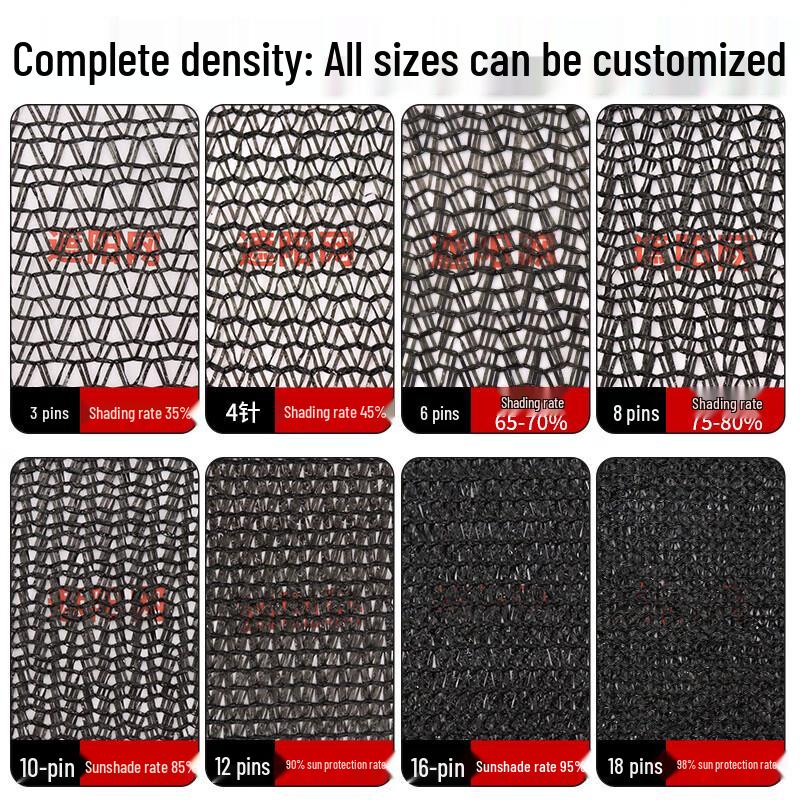 HEIXIE Black 8-Pin Heavy-Duty Shade Net Roll