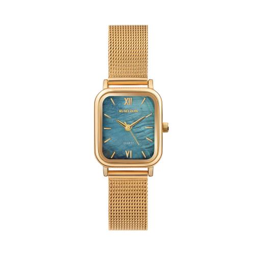 [RUMTTON] RUMTTON Blue Mother-of-pearl Mesh Women s Watch HARBOR _