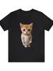 Crying Meme Cat T-Shirt Compatible for Matching Couple & Family Outfits - Funny Munchkin Kitty Graphic Tee with Crying Kitten Print
