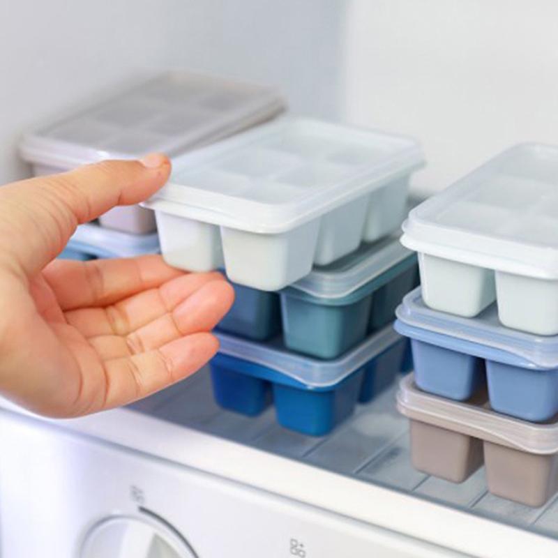 Ice-Making Mold Household  Ice Tray With Lid Ice-Making Box Ice Mold