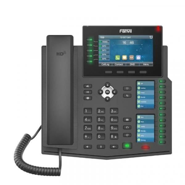IP telefon - Fanvil - X6U - 3 színes kijelző - Beépített Bluetooth - HD hang