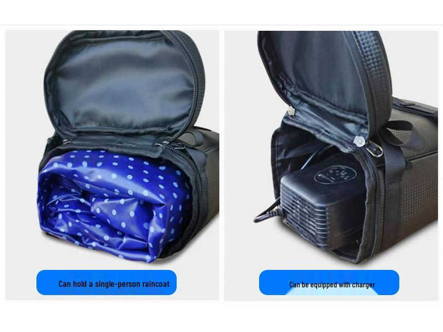 Waterproof Electric Vehicle Rear Storage & Charger Bag