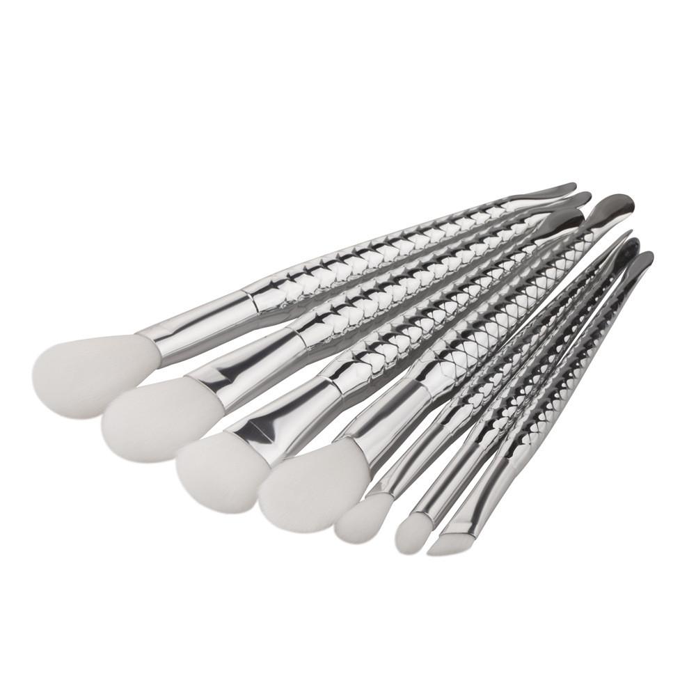 Mermaid Makeup Brush Set With Artificial Fiber Cosmetic Tools For Beauty Enthusiasts