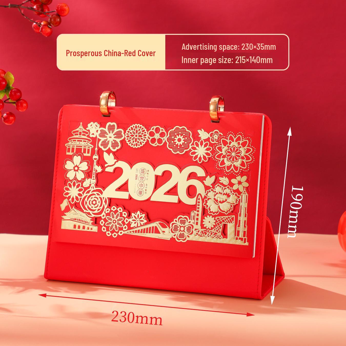 

2026 Year of the Horse Custom Desk Calendar with Logo for Business Advertising 2026