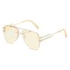 Pilot frameless European and American style sunglasses, fashionable personalized star sunglasses for women