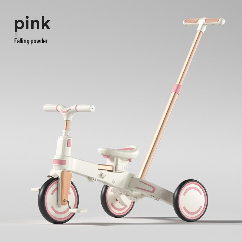 

Портативный складной детский трехколесный велосипед, многофункциональная прогулочная коляска для возраста 1-6 лет с капюшоном и местом для хранения