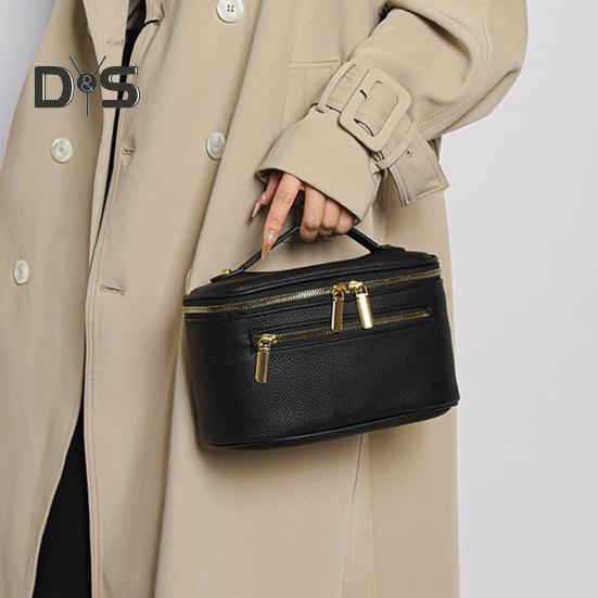 Bolsa de cosméticos, estojo de maquiagem com alça, grande capacidade, fecho de zíper, leve, portátil, bolsa de higiene pessoal para viagem