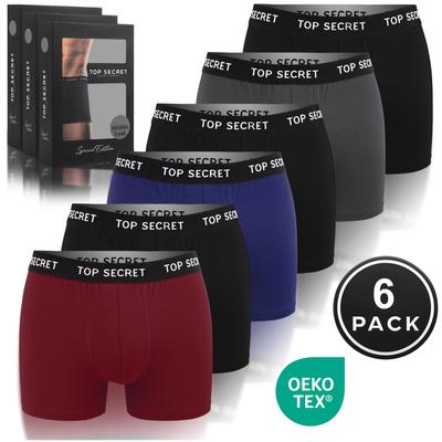 6 peças. Boxers - Masculino - Qualidade, Algodão, Conforto, Respirável - Cuecas - Roupa íntima masculina durável