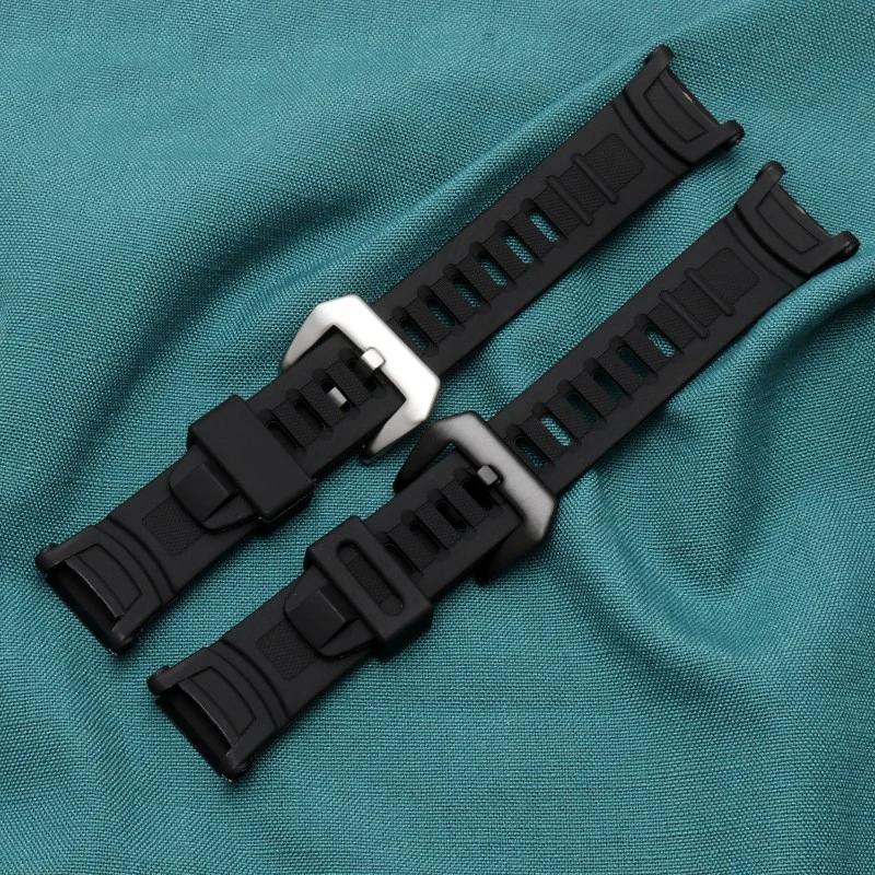 Silikon-Gummi-Uhrenarmband für Casio 3206 3135 PRG-130Y PRW-1500 PRW-1500Y Spezielles Armband PROTREK 26*18mm Herren-Uhrenarmband Armband