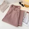 Women Spring Autumn High Waist Pink Jeans Straight Denim Pants Female Minimalist Gentle All-matched Wide Leg Pants