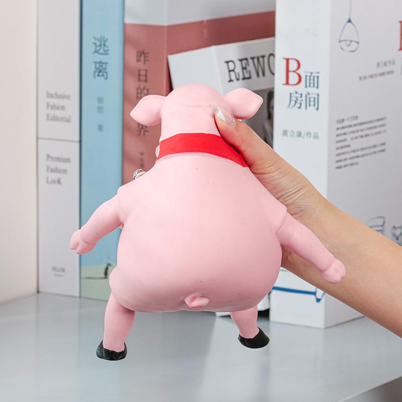 Piggy DecompressionToy Pet Squeezing Pink Pig Stress Relief Toy Soft Pig Shape Relaxing Toys For Classroom Sensory Room Party