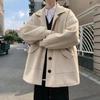 Men's Trendy Mid-Length Woolen Coat - Hong Kong Style, Autumn/Winter, Korean Version, Casual Fit, Handsome Look.