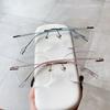 New Style Rimless Men Women Eyeglass Frames Korean Style Blue Light Blocking Men'S Glasses Good Quality Women Frame Glasses