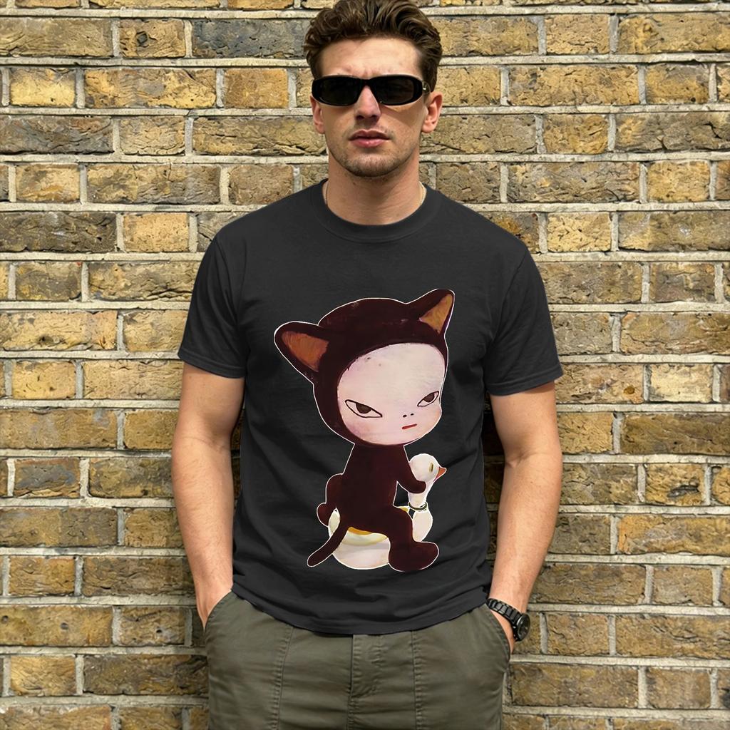 Oversized Tshirt Summer Yoshitomos Nara Leisure Tshirts 100 Cotton Tee Shirt For Couple Aesthetic Plus Size 6xl Short Sleeve