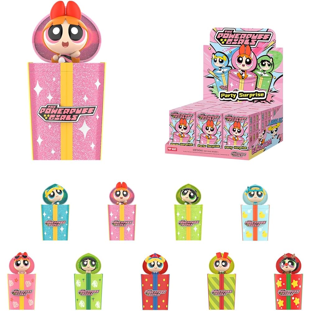 

Pop Mart Powerpuff Girls Party Surprise Series Assorted Box 9 Pieces Blind Box Figures Premium Toy