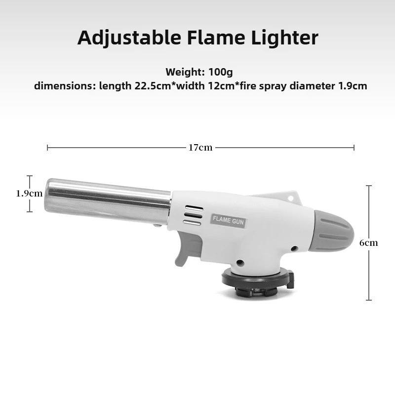 Portable Metal Flame Gun Butane Gas Welding-Burner Welding Gas Burner Flame Gas Torch Flame Gun Blow for BBQ Camping Cooking