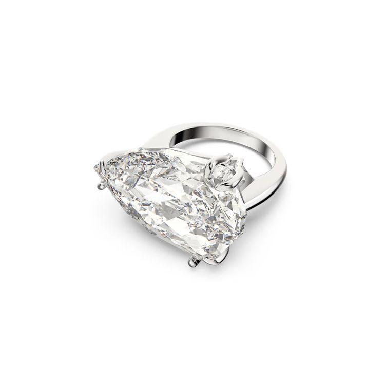 Кольцо Swarovski Mesmera Solid Design с родиевым покрытием и кристаллами для женщин Белый 5610376 52