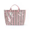 Polyester Travel Handbag Large Capacity Foldable Hand Luggage Shoulder Bag Striped Design Clothes Organizer Cabin Under The Seat