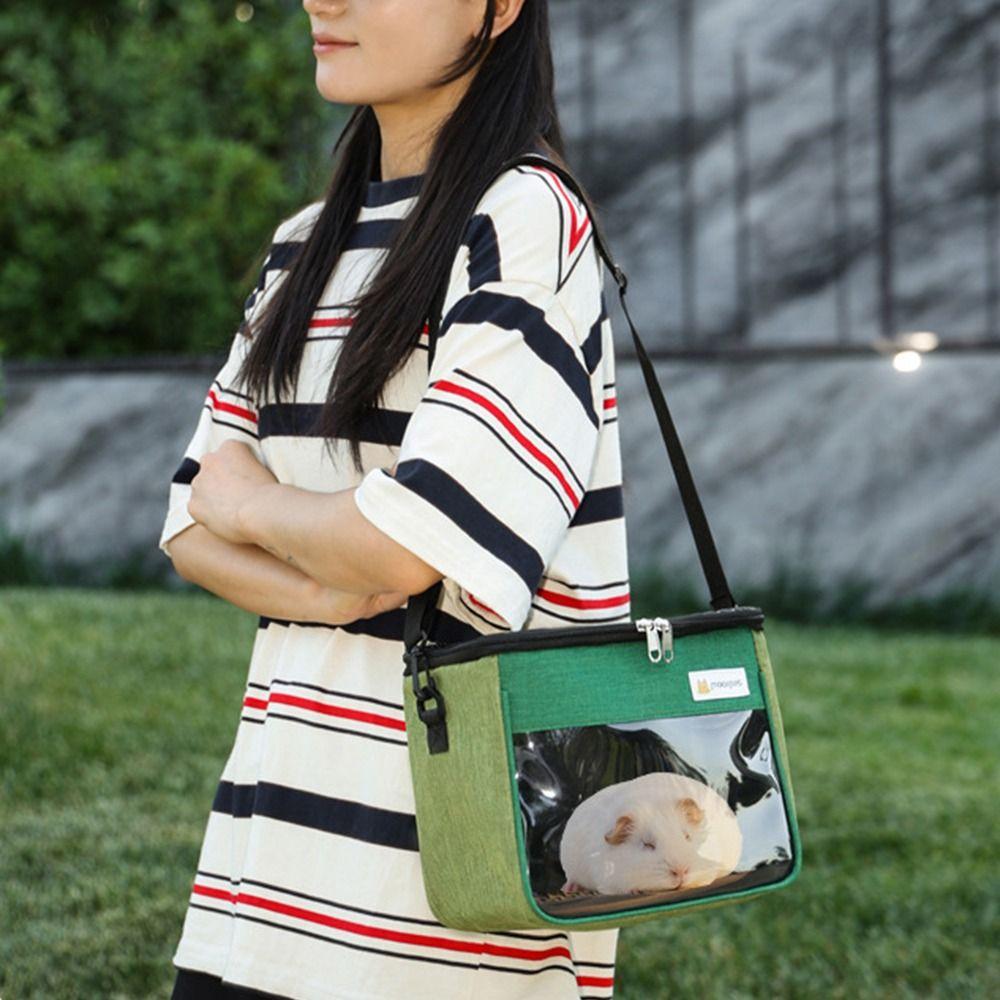 Clear View Pet Takeaway Bag Handheld Pet Backpack Pet Carrying Box Chinchilla Outdoor Cage  Bird