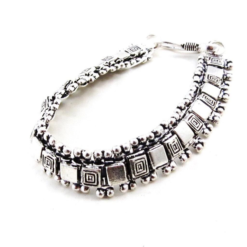 Les Trésors De Lily [H7498] - Silver 'Kilimanjaro' Designer Bracelet