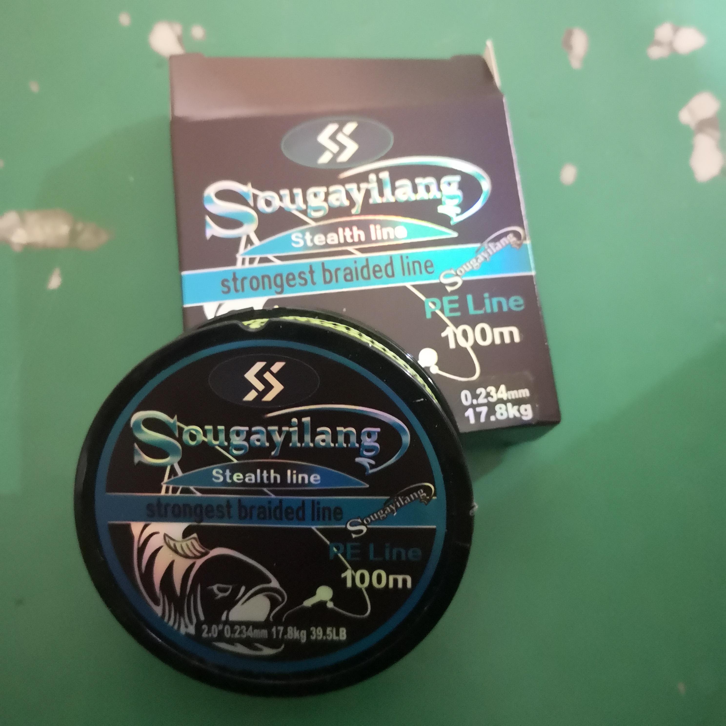 

Плетеная леска 100 м, высокое качество, 4 стойки, 12-40 фунтов, гладкая плетеная монофильная леска 0.234mm зелёный