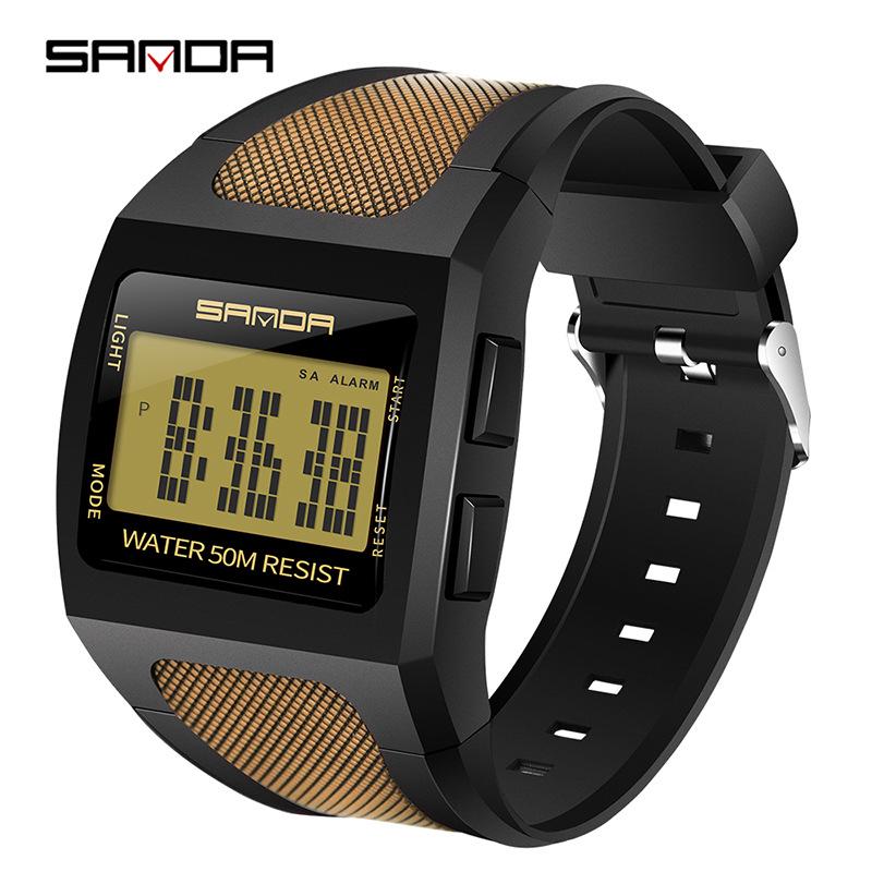 Reloj Deportivo Digital Impermeable Estilo Harajuku para Hombre Sanda - Unisex, Moderno, Diseño Simple y Cuadrado