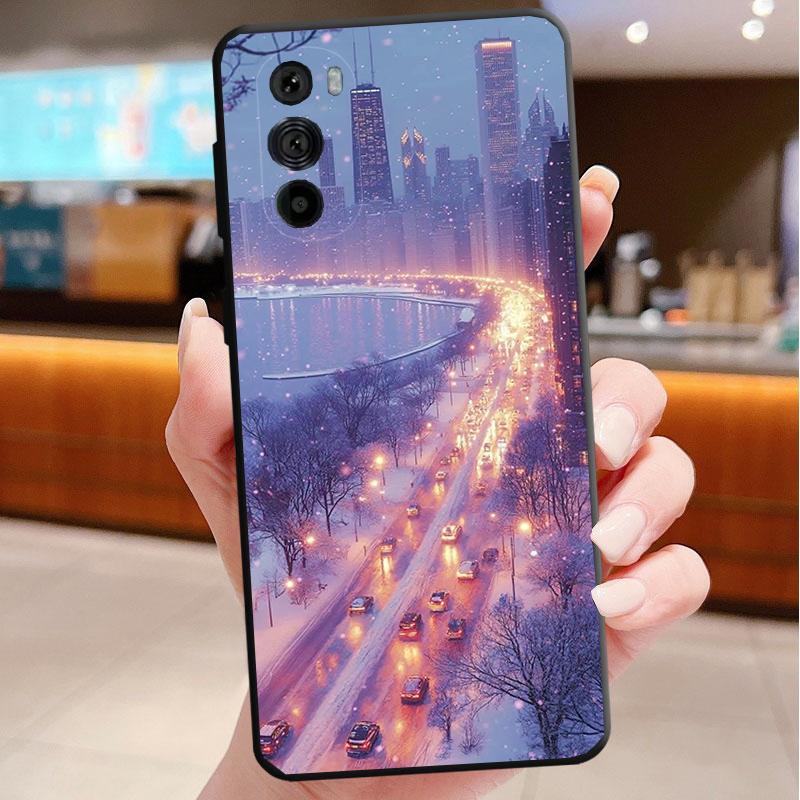 

Phone Case For Motorola Edge 50 40 Pro 60 50 40 30 Ultra Neo Fusion Moto G Play G Stylus G Power G Winter Snow Light Sceneary Moto Edge 50 Fusion