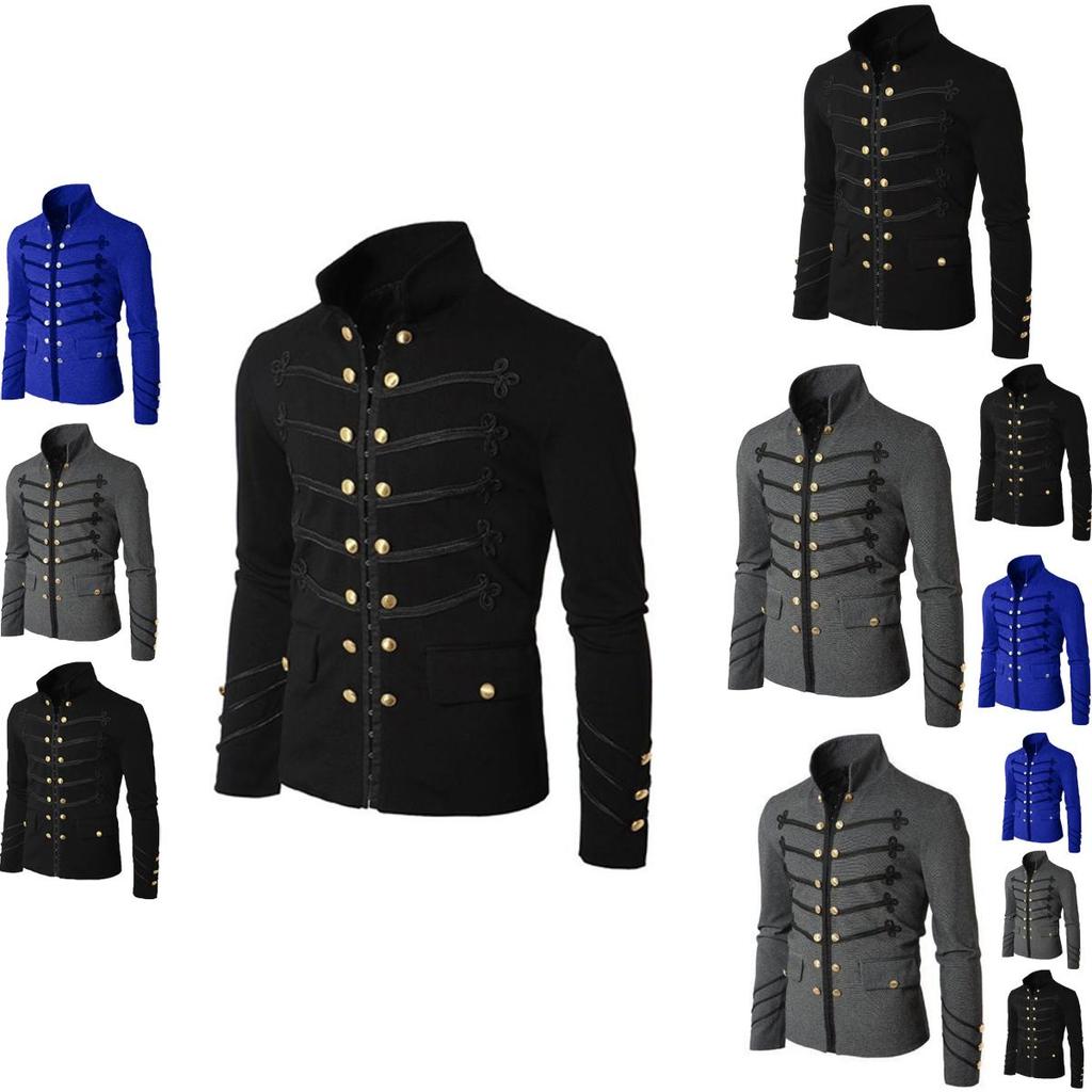 Abrigo gótico victoriano de doble botonadura de alta calidad para hombre para atuendos de cosplay