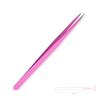 2Pcs Pink Stainless Steel Straight Curved Nail Art Tweezers Rhinestone Picker Nail Decoration Picking Up Tool