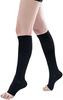 Kompresní ponožky MKY Company Walkplus+ kompresní ponožky na spaní Open Toe Socks Office Black (L-XL)
