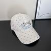 Fashion Korean version embroidery polka dot baseball cap women's versatile face small black and white peaked cap sunshade star peaked cap