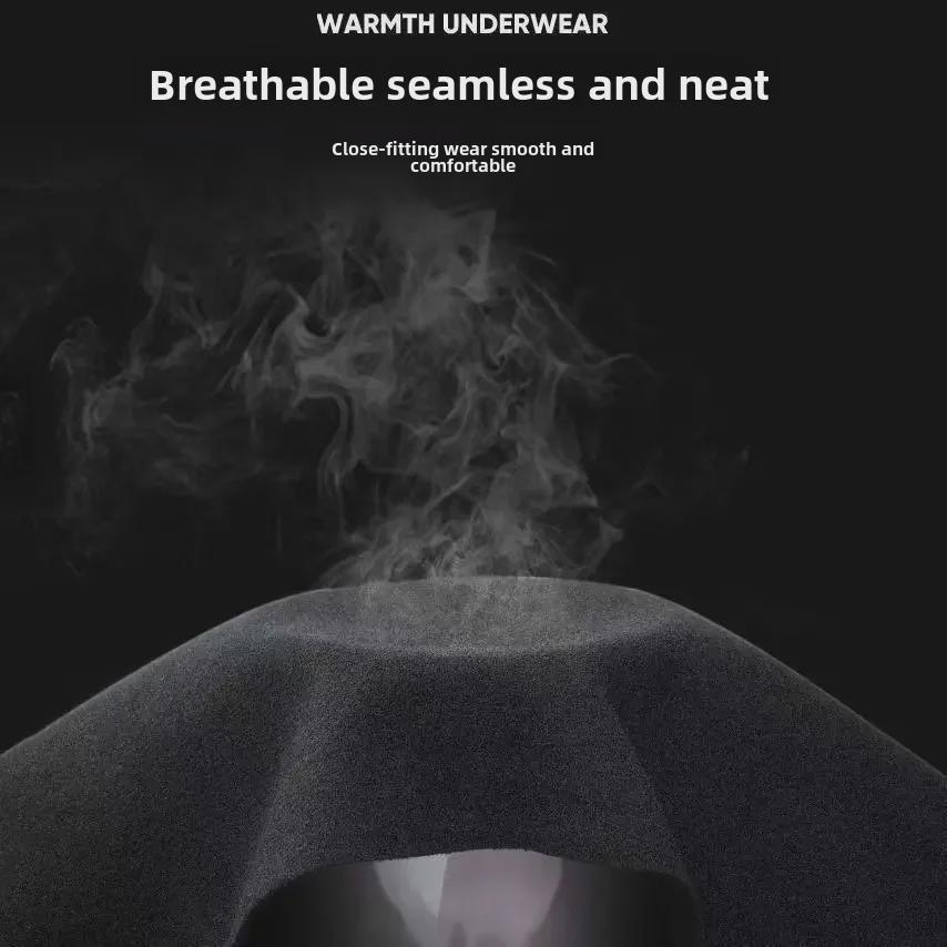 Men's Round Neck Long-Sleeve Velvet T-Shirt for Autumn & Winter Warmth