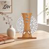 Office Desk Accessories for Men Wooden Perpetual Calendar, Manual Rotating Calendar Home Natural Wood Decor, Creative Date Month Week Display Desktop