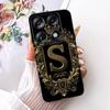 For Motorola Signature Case Initial Letter Phone Case for XT2603-2 Black Back Cover for Moto X70 Aiir Pro TPU Shockproof Covers