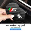 Car Carbon Fiber Water Cup Pad Holders Anti Slip Mat For Jaguar XF XJ XE XK S-Type F-Type X-Type F-Pace I-Pace E-Pace NN94