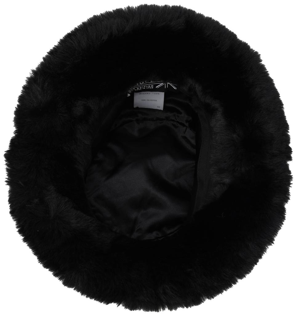 [Kangol] Bucket Hat Faux Fur Bucket SOLID BLACK (01) 23